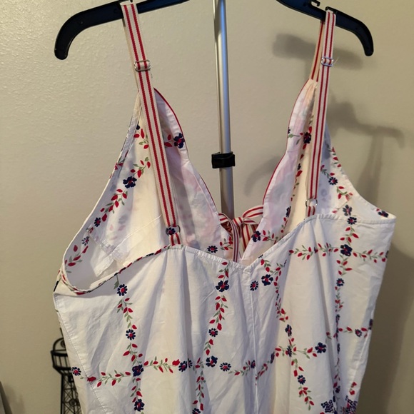 NWT Anthropologie Celandine Plunge-Neck Drop-Waist Cotton Midi Dress Sz XL - Picture 8 of 12